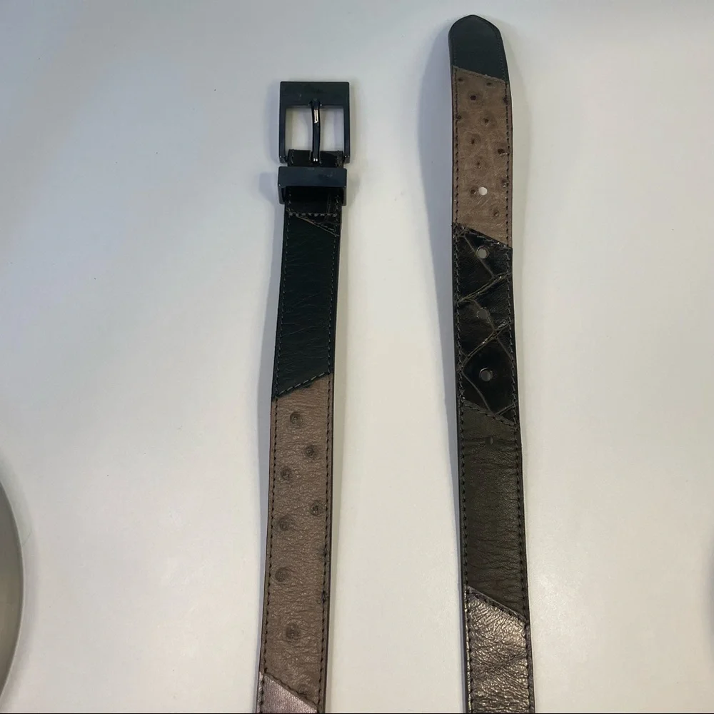 Carlisle Vintage Patchwork Leather Made in USA Belt Size S